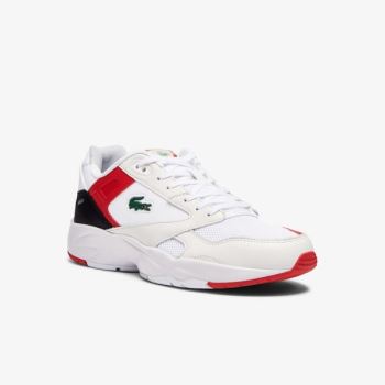 Lacoste Storm 96 Lo Mesh Color-Pop Sneakers - Tenisky Pánské Bílé / Červené | CZ-VSoER0